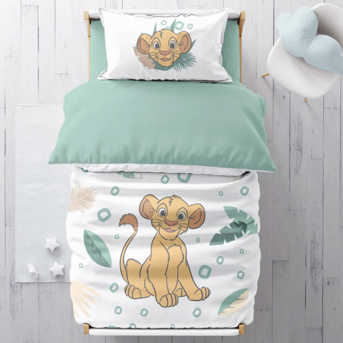 מצעים למיטת תינוק / מעבר | 100% כותנה | סימבה תינוק