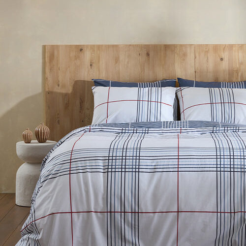 סט מצעים + 4 ציפיות לכריות  | 100 אחוז כותנה פרקל | דגם הרפר