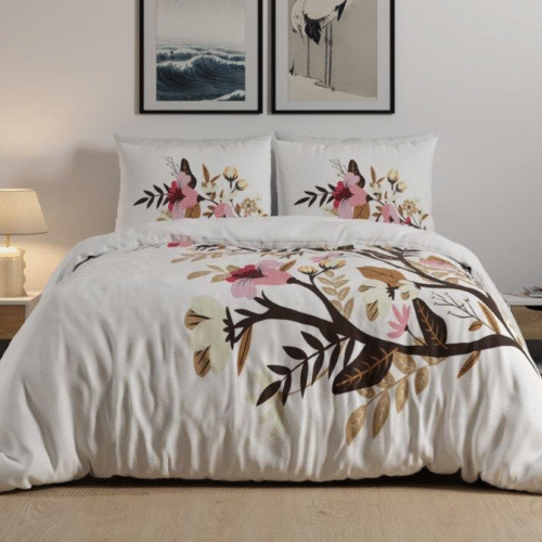 סט מצעים 100 אחוז כותנה סרוקה, דגם אמלפי