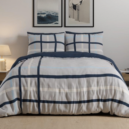 סט מצעים 100 אחוז כותנה סרוקה, דגם כרמל