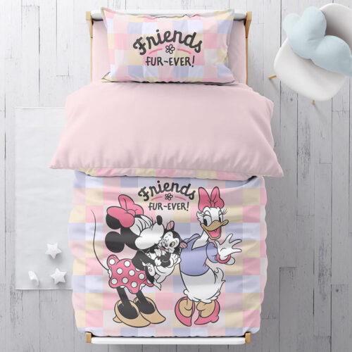 מצעים למיטת תינוק / מעבר | 100% כותנה | מיני ודייזי חברות לנצח