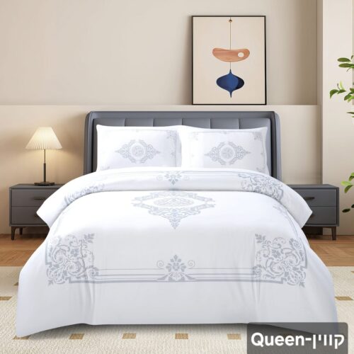 סט מצעים דגם קווין | 100 אחוז כותנה בצפיפות כ300 חוט