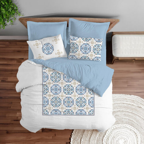 סט מצעים | 100 אחוז כותנה פרקל | דגם אואזיס | מבצע זוגי 159 ש"ח