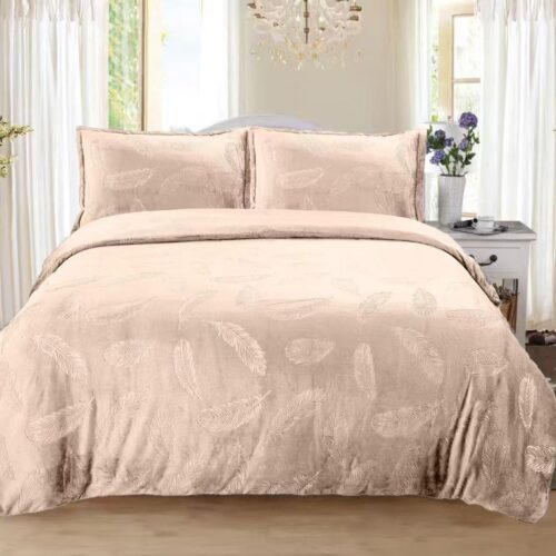 סט מצעים חורפי דמוי ג'קארד | 6 צבעים לבחירה | דגם מדלין