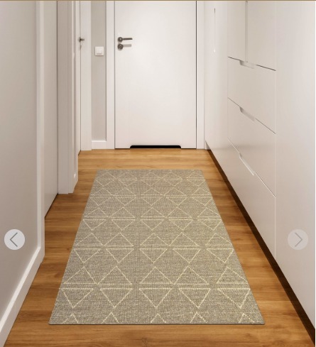 שטיח למטבח/מסדרון - דגם עקבה חום | לא מחליק