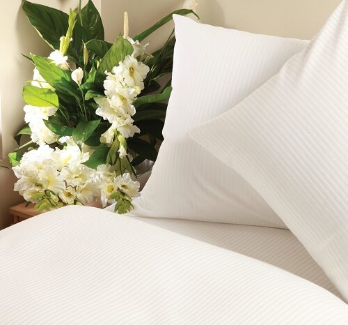 ציפה XL וציפיות סאטן כותנה בצפיפות 500 חוט בדוגמת פסים - צבעים לבחירה