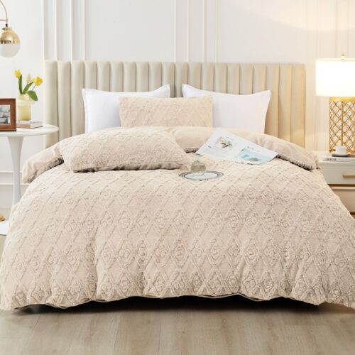 סט מצעים חורפי - ״אטלנטיס״ - בד מינק פרוותי עבה