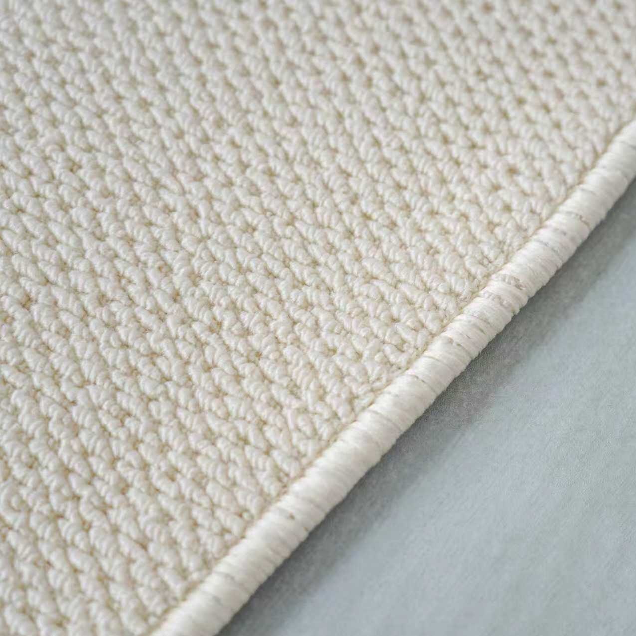 שטיח מרבל דמוי צמר - צבע שמנת