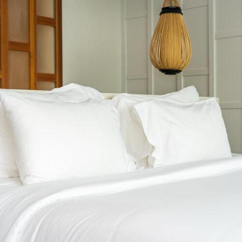 סט מצעים 100% כותנה מצרית בצפיפות T500 - צבע לבן