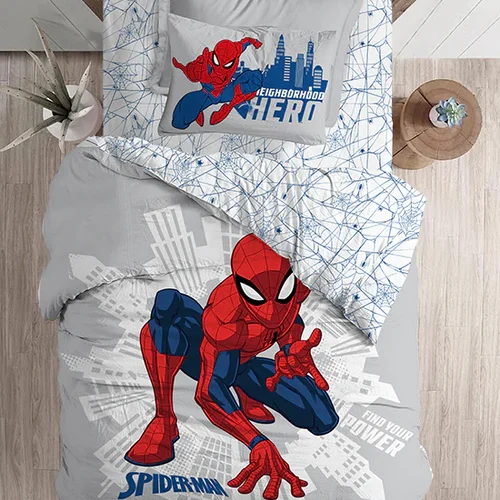 מצעי ילדים | 100% כותנה | ספיידרמן בעיר