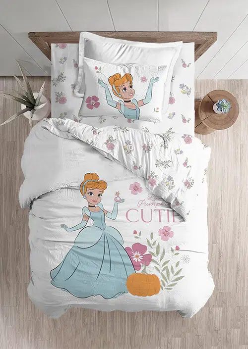 מצעי ילדים | 100% כותנה | סינדרלה פרחים