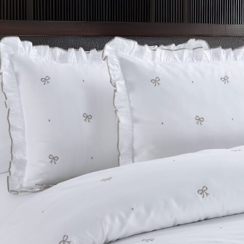 סט מצעים רקום דגם עדי 3129 | 100% כותנה בעיבוד סאטן צפיפות 300