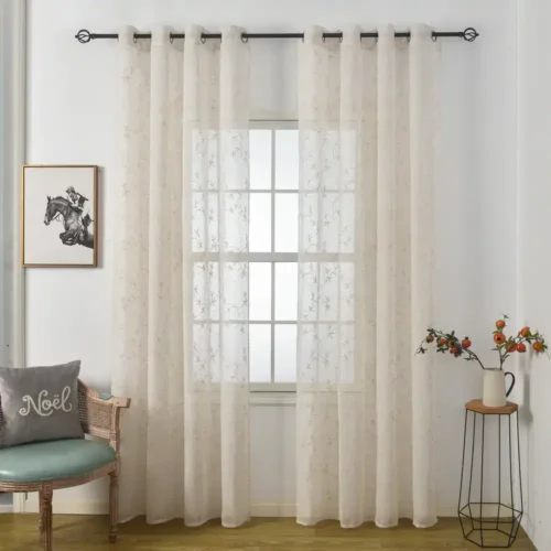 וילון רקום אמרלד – אבן