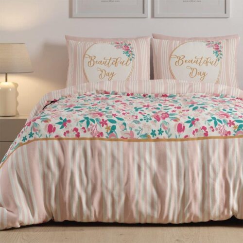 סט מצעים 100 אחוז כותנה סרוקה, דגם אוליביה