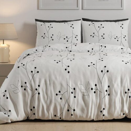 סט מצעים 100 אחוז כותנה סרוקה, דגם עלומה