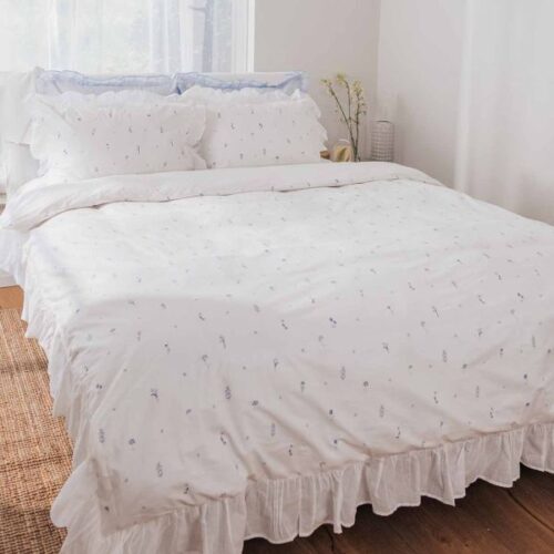 סט מצעים ורדינון | 100% כותנה פרקל 200 חוטים דגם Delhi