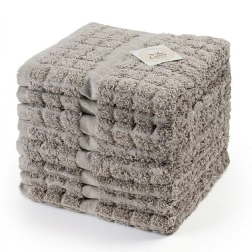 מארז: 8 מגבות מטבח בצבע אבן