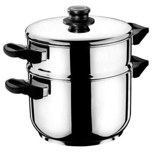 סיר קוסקוס סולתם | 6+9 ליטר 26 ס”מ מכסה נירוסטה מסדרת Alon