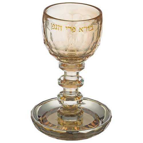 גביע קידוש קריסטל מהודר גוון זהב 319