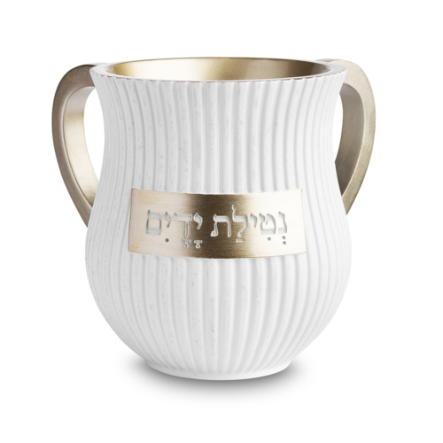 נטלה מהודרת מפולימר גוון בטון בהיר מולבן עם זהב 047